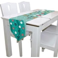 thumbnail image 4 of Rectangle Santa Deer Polar Bear Penguin Printed Table Runner 13x70in for Wedding Birthday Holiday, 4 of 5