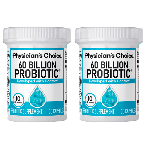 Physician's Choice Probiotics 60 Billion CFU Capsules, 30 Count (Pack of 2)