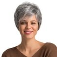 thumbnail image 2 of Pelucas cortas y Peluca pixie de cabello para shamjiam Pelucas de pieza lateral para mujeres, 2 of 9