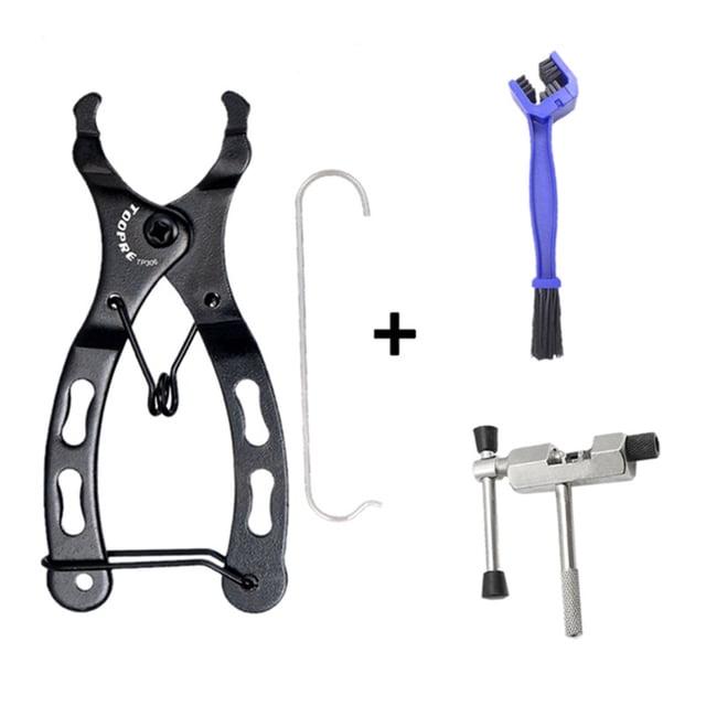 Bike Chain Link Tool Chain Pliers Clamp with Hook Chain Breaker and Cleaning Brush MTB Road Cycling Chain Tool Kit