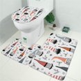thumbnail image 2 of White Christmas Gnome and Snowflake Pattern Bathroom Rugs Sets 3 Piece,Toilet Cover Set,Absorbent Non Slip Bathroom Mats Sets with U-Shaped Contour Rug Toilet Rug Set, 2 of 5