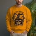 thumbnail image 6 of Men's 330g 100% Cotton Pumpkin Pattern Dropped Shoulder Crew Neck Sweatshirt, 6 of 15