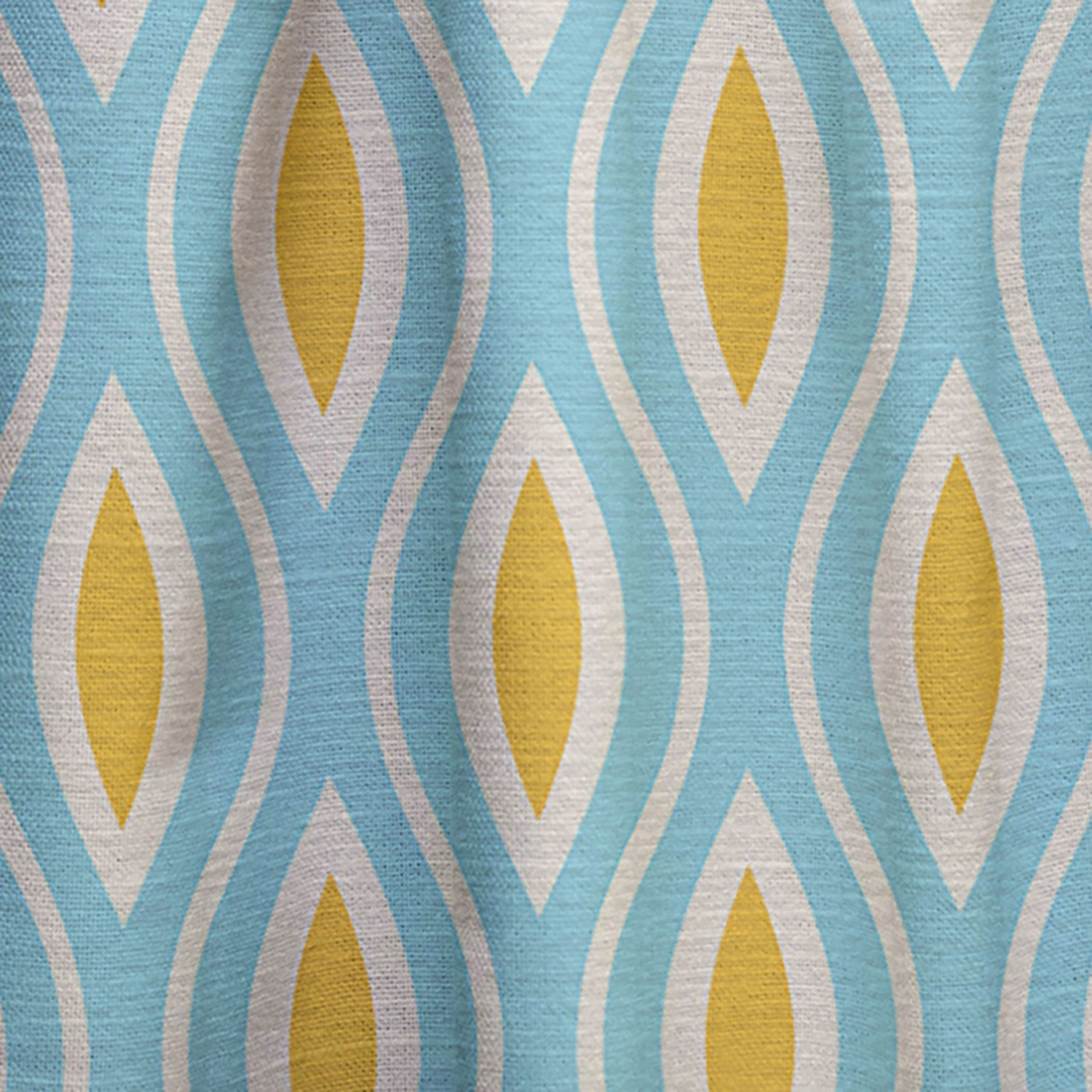 Designart 'Abstract Retro Pattern Design XII' Mid-Century Modern Curtain Panel