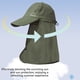 thumbnail image 4 of Gorro de protección solar al aire libre para hombres y mujeres | Bloqueo UV de nylon, ala ancha transpirable, chal desmontable, gorra de senderismo de pesca, accesorio de viaje plegable, ajustable, 4 of 7