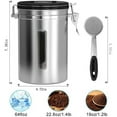 thumbnail image 7 of Oumilen Coffee Canister, Large 22 oz. Stainless Steel Airtight, Silver, 7 of 7