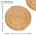 thumbnail image 2 of Jute PlacematColor: NaturalSize: 12" RoundSet of 2, 2 of 9