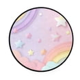 thumbnail image 2 of 36.2 Inch Round Floor Mat Rainbow Stars and Cloud Pattern Carpet Decor Rug for Living Room Bedroom, 2 of 6