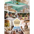 thumbnail image 5 of Green Marble Table Cloth, Waterproof Tablecloth for Rectangle Tables, Summer Ocean Wave Green Ombre Reusable Washable Fabric Table Cover for Restaurant Kitchen Dining Tables 60"x120", 5 of 9