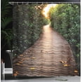 thumbnail image 4 of Ambesonne Autumn Shower Curtain, Mangrove Forest Sunlight, 69"Wx84"L, Brown Green Yellow, 4 of 5