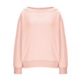 thumbnail image 6 of Women Off Shoulder Sweatshirt Long Sleeve Loose Fit Pullover Top Casual Fall Fashion Streetwear Oversized Sweater, 6 of 6