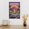 thumbnail image 3 of Vintage City Travel Poster of Monterrey with Bold Skyline And Local Life Details Print Poster, 3 of 8