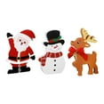 thumbnail image 7 of Winter Snowman Indoor Decor 3-Piece Set Cute Wooden Block Snowmen for Holiday Tabletop Decoration, 7 of 7