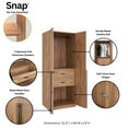thumbnail image 5 of Lee 2-Piece Module Wardrobe 2.0 & 3.0 Closet made from Engineered Wood in Brown, 5 of 20