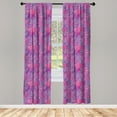 thumbnail image 4 of Ambesonne Paisley Window Curtains, Oriental Damask Colors, Each 28" W x 84" L, Pink Fuchsia, 4 of 4