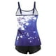 thumbnail image 5 of Trajes de baño Amzcrzy Tankini para mujer, trajes de baño, traje de baño para mujer, traje de baño conservador dividido con estampado grande, traje de baño dividido, azul oscuro, XL, 5 of 5