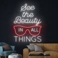thumbnail image 4 of Handmadetneonsign See The Beauty In All Things Neon Sign, Eyewear Neon Light, Eyeglasses Led Sign, 4 of 5
