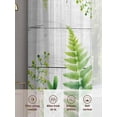 thumbnail image 5 of Spring Leaves Sheer Curtains 45 Inch Length 2 Panels Set, Pastoral Garden Botanical Gray Wooden Voile Window Treatment Rod Pocket Small Kitchen Curtains Drapes for Bedroom 52"x45"x2, 5 of 7