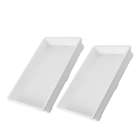 Whiting Flower Pot Tray Drip Trays for Potted Plants Drain Indoor Succulents White Pe 2 Pcs