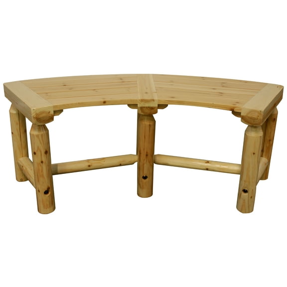 Leigh Country TX 95117 Aspen Series Curved Wood Outdoor Bench - Natural