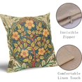 thumbnail image 4 of Vintage Rustic Flower Pillow Covers 20x20 Sage Green Yellow Floral Tree Pattern Decorative Throw Pillows Outdoor Linen Farmhouse Cushion Case Country Pillowcase for Sofa Bed Room Decor Set of 2, 4 of 6