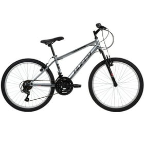 Huffy 24&rdquo; Rock Creek Mountain Bike, Fits Riders 58&rdquo; - 70&rdquo;, Gray, Youth, Boy&rsquo;s