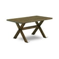 thumbnail image 2 of 7-Piece Kitchen Dining Set - Rectangular Table6 Parsons Chairs - Linen WhiteShitake Finish, 2 of 5