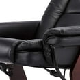 thumbnail image 5 of 32'' Wide Manual Swivel Standard Recliner with Ottoman,Faux Leather,Black, 5 of 9