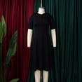 thumbnail image 3 of AURA Plus Size Women 2026 Summer Round Neck High Waist Elegant A Line Midi Dress, 3 of 10