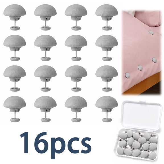 UHIAGREE Duvet Clips,16PCS Comforter Clips for Bedding with Storage Box,Bed Sheet Fasteners