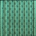 thumbnail image 1 of Ahgly Company Indoor Square Abstract Turquoise Blue Modern Area Rugs, 5' Square, 1 of 4
