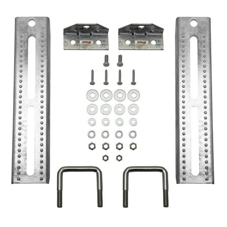 Extreme Max 3006.7064 12" Galvanized Swivel-Top Bunk Bracket with Hardware for 1.5" x 3" Trailer - 2-Pack