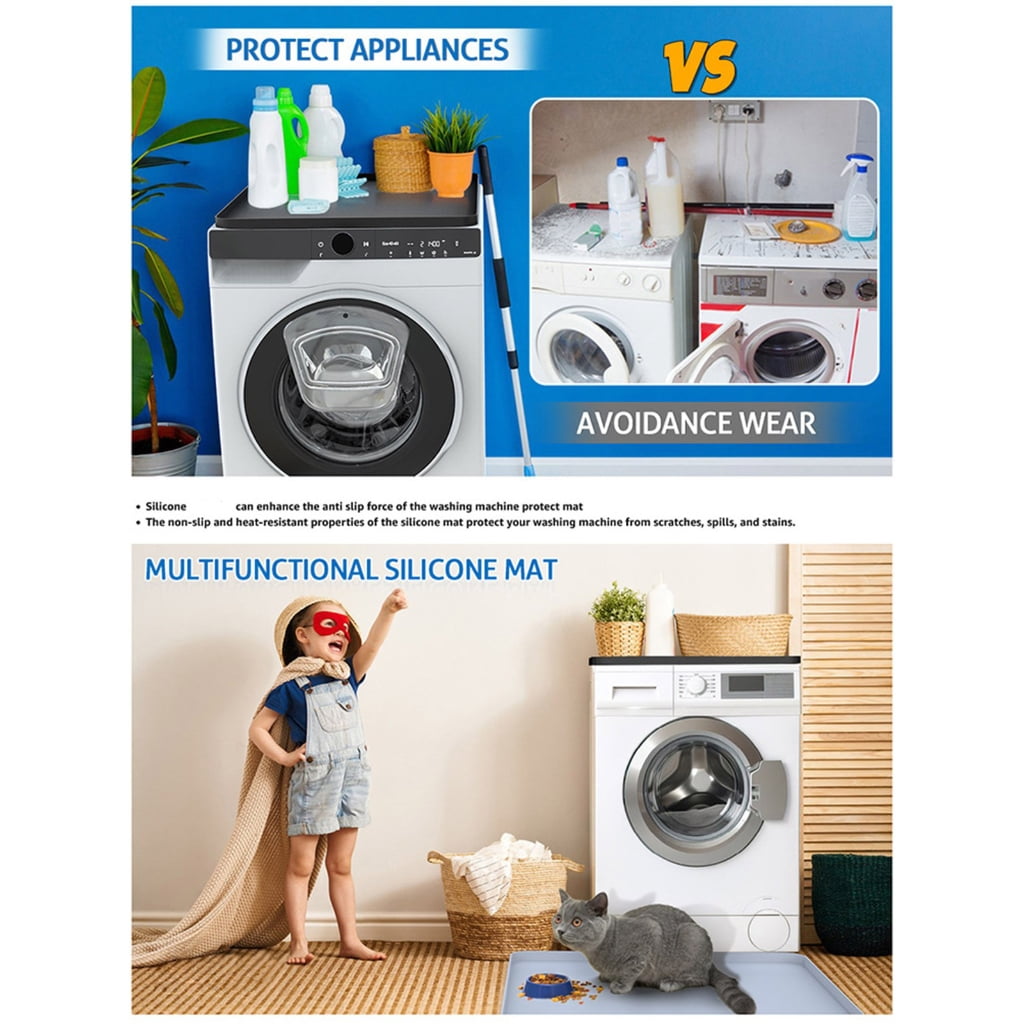 Nonslip Washing Machine Silicone Mat Waterproof Floor Guard Replacement Protector Washing Machine Accessories
