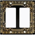 thumbnail image 6 of Metal Light Switch Plate Cover Elegant Victorian Floral Frame Black FRA075, 6 of 13