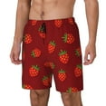 thumbnail image 2 of Balery Strawberry Mens Swim Trunks Swim Shorts for Men Quick Dry Inseam Beach Shorts with Compression Liner Pocket-Large, 2 of 9