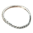 thumbnail image 2 of AYYUFE Luxury Women Single Row Full Rhinestone Inlaid Bracelet Elastic Bangle Jewelry, 2 of 8