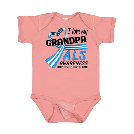

Inktastic I Love My Grandpa ALS Awareness Support Care Cure Gift Baby Boy or Baby Girl Bodysuit