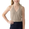 thumbnail image 3 of Mnyotv Kids Girls Tank Tops Summer Clothes Halter Crop Sleeveless Vest Top Solid Color V Neck Tees Size 4-5 Years, 3 of 5