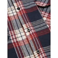 thumbnail image 2 of Coshow Men's Long Sleeve Plaid Hooded Jacket Casual Flannel Shirt Button Down Shirts, 2 of 5