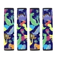 thumbnail image 5 of Chririnla Colorful Cartoon Dinosaurs Pattern Car Seat Belt Pads Soft Magic Tape Seat Belt Shoulder Pad, Easy Care Premium Compatible with Auto Sedan SUV, 5 of 7