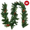 thumbnail image 2 of Costway Guirlande de Noël Artificielle Pré-Éclairée de 9 Pieds Baies Rouges avec 100 Lumières LED et Minuterie, 2 of 10