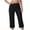 Black, variant on Women's Cargo Capri Pant with Pockets Fashion Leggings High Waisted Yoga 3/4 Trousers Pocket Button Workout Exercise Capris For Casual Summer Pants