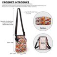 thumbnail image 6 of HELLHERO Flowers Pattern Mother's Day Double Zipper Travel Crossbody Purse Vintage for Travel, 6 of 7