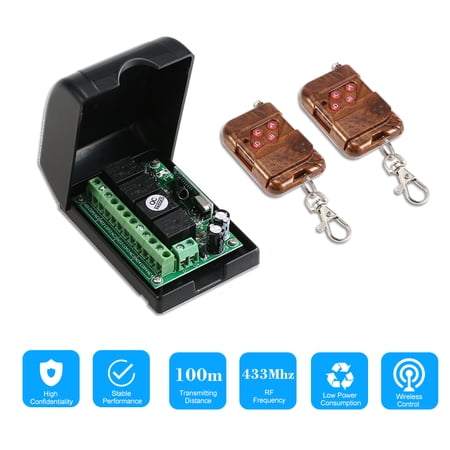 Smart Home 433Mhz RF DC 12V 4CH Learning Code Wireless Remote Control ...