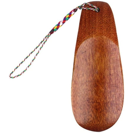 

Wooden Shoe Horns Mini Short Shoe Horns with Rope for Men Women Kids (Brown)