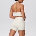thumbnail image 5 of Gamivast Gym Sets for Women 2 Piece Halter Neck Crop Top & Shorts Workout Outfits High Waist Yoga Activewear Running Sports Fitness Matching Suits, 5 of 5