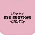 thumbnail image 4 of Inktastic I Love My Big Brother with Hearts Boys or Girls Baby Bib, 4 of 4