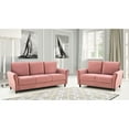 thumbnail image 2 of Uspridefurniture Corel Flared Arm Rose Velvet 2Pcs Living Room Set, Sofa and Loveseat, 2 of 6