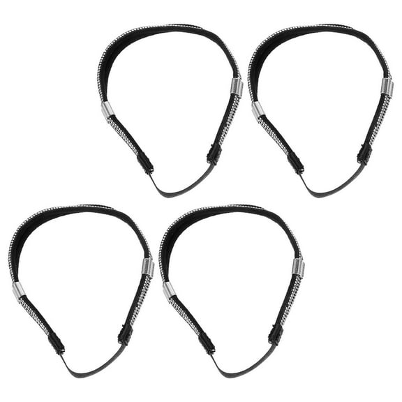 4pcs Decorative Heels Rhinestone Shoe Straps Anti-loose Heel for Women Elastic High Heels Shoe Straps Rhinestone Shoe Straps Laces for Heels