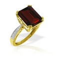 thumbnail image 3 of Galaxy Gold 7.50 CT Octagon Garnet Ring with Diamond Accents in 14k Yellow Gold, 3 of 3