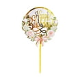 thumbnail image 1 of Ruiboury Happy Birthday Cake Decoration Plaque, 1 of 9